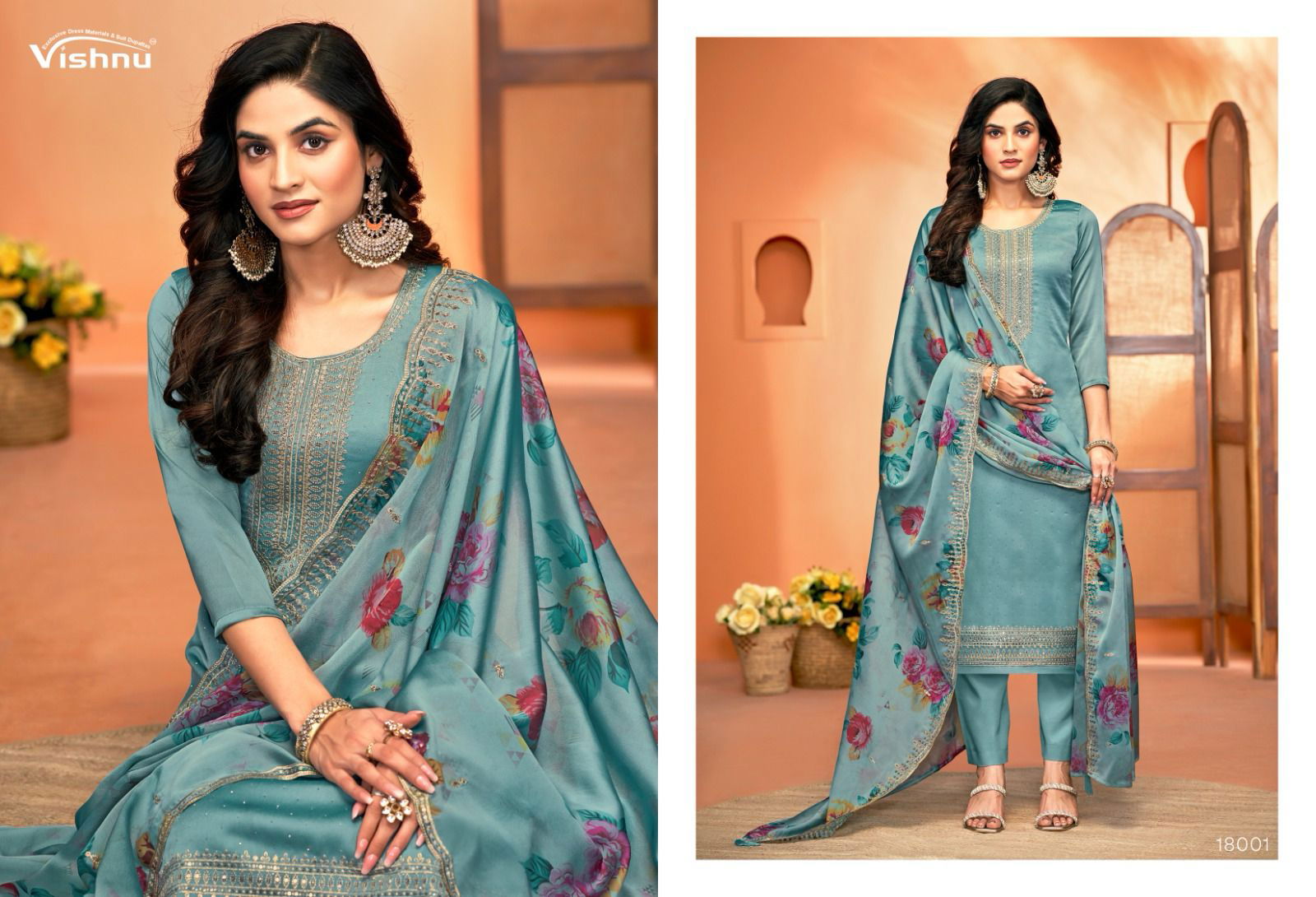 Naseeb Vol 3 By Vishnu Rangoli Silk Surat Dress Material Wholesale Market